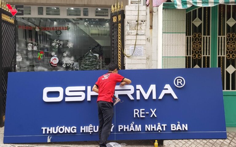 Làm bảng hiệu chữ nổi Alu giúp tên doanh nghiệp nổi bật giữa không gian